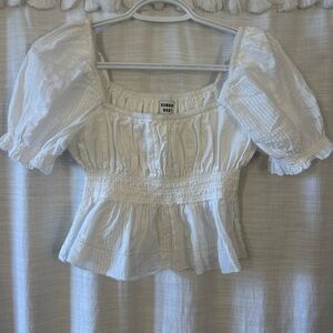 Sunday Best White Smocked Blouse
